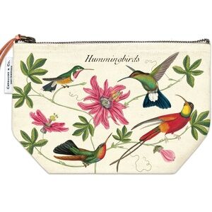 Cavallini & Co Vintage Hummingbird Floral Canvas Pouch